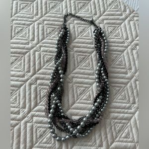 The Limited Black And Gray Twist Statement Necklace